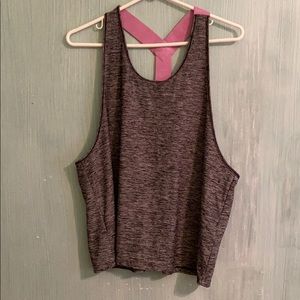 Under Armour Grey and purple workout tank
